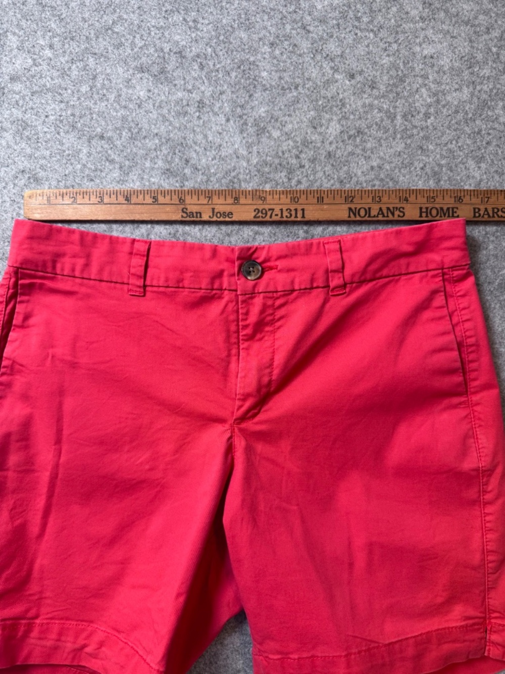 Old Navy Everyday Shorts Size 6 Coral Orange Stretch Chino Mid Rise - Picture 6 of 8